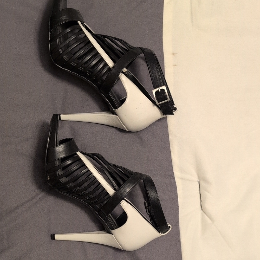 Elegant Black and White Women's Heels